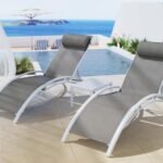 Alu Textilene Sun Lounger Outdoor White