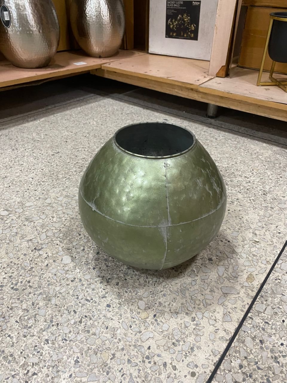 8720093170139 Met Planter Dia31X27.5Cm - Grey/Colour(S) - Image 1