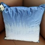 Ombre metallic cushion 45x45cm decorative throw pillow with shimmer finish for sofa, bed and home décor in Lagos, Nigeria