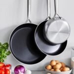 Heathy Ceramic Non-Stick 3Pcs Green Set Of Pans