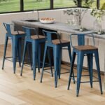 Cubic Metal Chair Blue Powder Coated 42