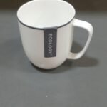 Ecology Bistro Bone China Mug 380Ml Pewter Rim