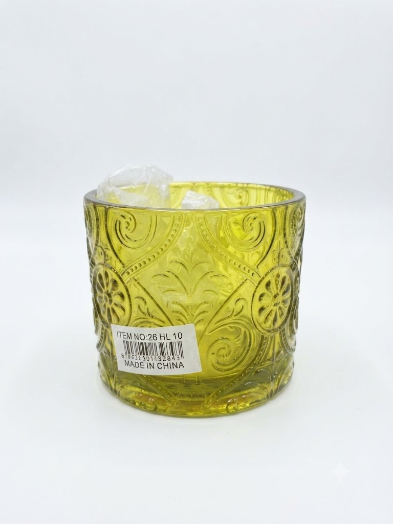 Lemon glass jar candle Lemon glass jar candle with wax inside for home décor and ambient lighting display, Lagos, Nigeria