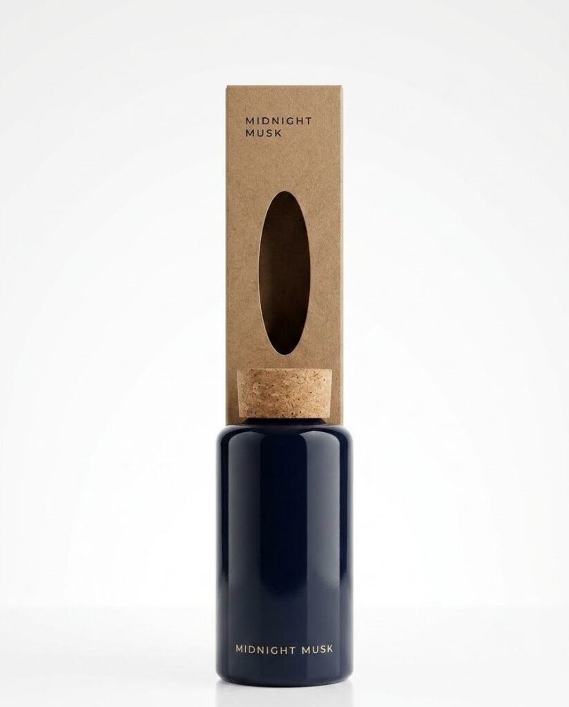 Candlelight 200ml Midnight Musk reed diffuser in a tall round glass bottle for luxury home scenting in Lagos, Nigeria