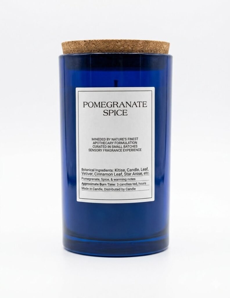 15cm large glass candle with cork lid for home décor in Lagos Nigeria