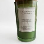 15cm eucalyptus cucumber glass candle with cork lid in Lagos Nigeria