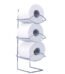 Sabichi chrome-plated 3-tier toilet roll holder stand for luxury bathroom organisation in Lagos, Nigeria