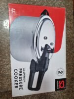 Polished silver aluminum pressure cooker with safety lid for fast and healthy cooking in Lagos, Nigeria
