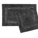 2Pc Bath Mat Charcoal