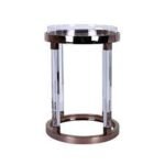Lng. Rnd. Acry/ Metal Tray Table Decor