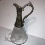 Nickel/Clear Glass Decanter