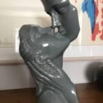 Grey Lover Kissing Photo Frame