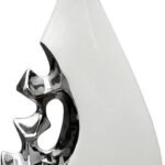 White/Silver Tall Vase 49Cm Tall