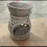 Hand-carved pale soap stone oil burner for aromatherapy and decorative home fragrance in Lagos, Nigeria