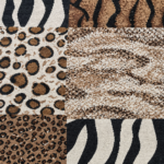 Blue and black rug with white line patterns for modern living room and office floor decor in Lagos, Nigeria