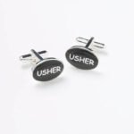 Black/Rhodium Cuff Links