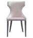 Silver PU leather dining chair with padded seat for modern home decor in Lagos, Nigeria