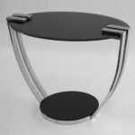 Mod Glass/Chrome End Table