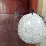 White Ball - White Glass Mosaic Orange 9*9.5 Cm Flower