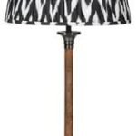 Slim Wd Lamp W/Ikat Shade