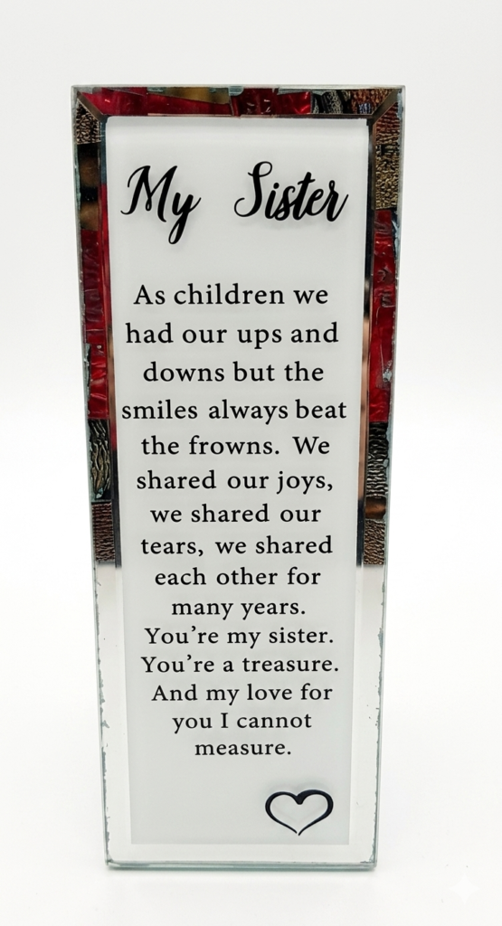 My Sister photo frame with decorative design for table display, sentimental home décor gift in Lagos, Nigeria
