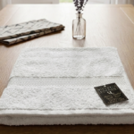 White 600GSM popcorn header bath towel plush cotton luxury towel Lagos Nigeria