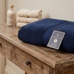VL navy popcorn bath sheet towels 600gsm set of 2 for bathroom comfort in Lagos, Nigeria