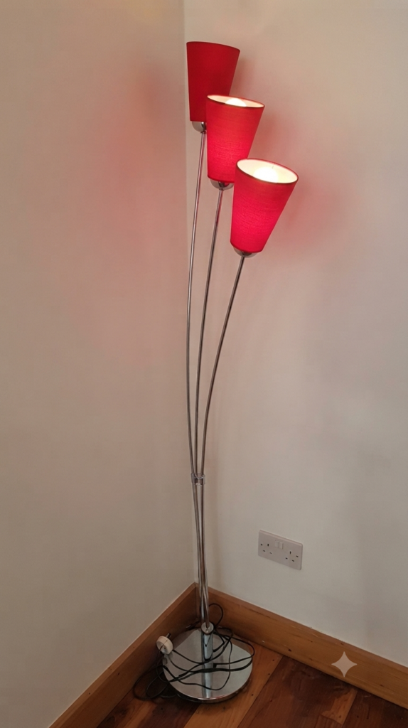 Modern 2 part body base floor lamp for living room lighting and interior décor in Lagos, Nigeria home