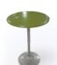 Glossy avocado green round bar table with a sleek adjustable chrome pedestal base, Lagos, Nigeria