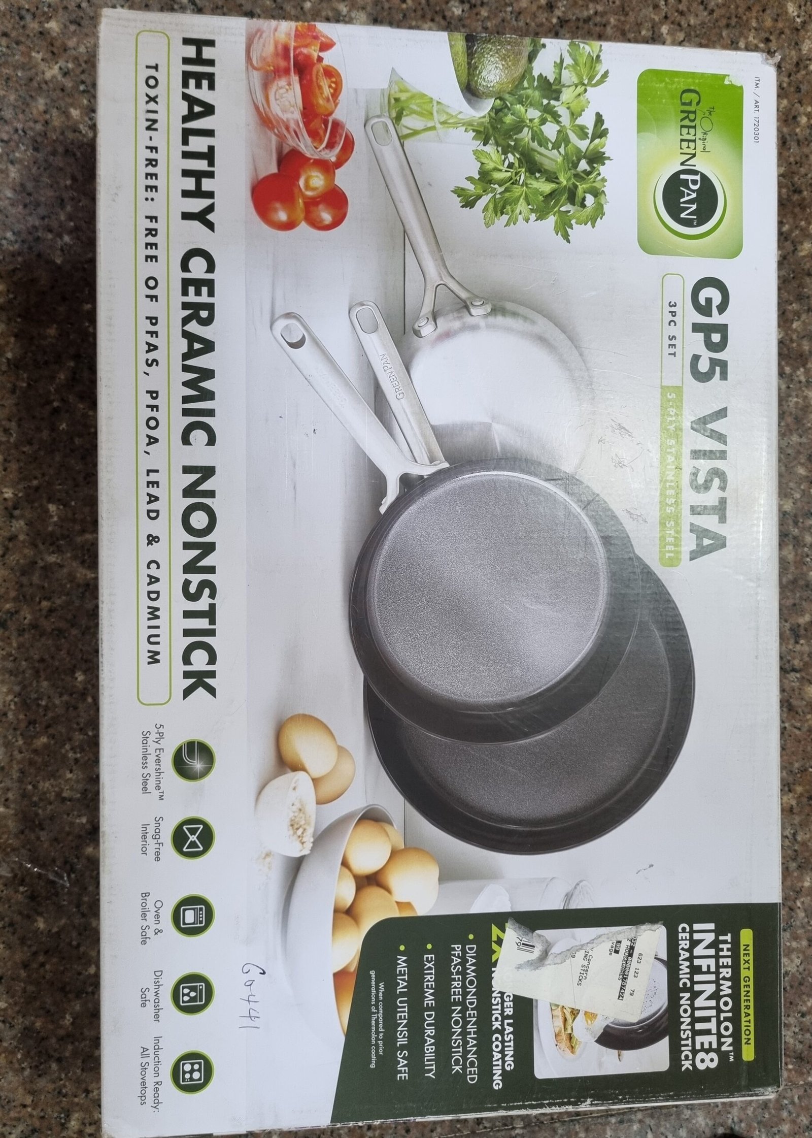Healthy Ceramic Non-Sticky Healthy Ceramic Non-Stick 5Pcs Set Of Pots - Image 1