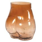 Lg.Brown Glass Bum Vase