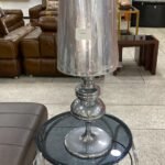Silver Shade Tall Silver Metal Table Lamp