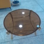 Glass Top Gold Coffee Table