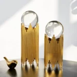 Gold Cylinder With Crystall Ballon Top Table Decor Set