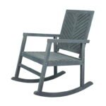 Outdoor Chevron Rocking Chair Indoor & Outdoor Grey Wash