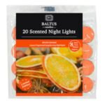 Baltus 20 8Hr Burn Night Lights Orange & Cinnamon -Tealight Candle