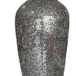 Mosaic Vase Blk/Silver