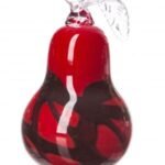 Paper Weight Pear In Red/ Black