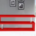 Miami High Gloss Tv Stand Console Red