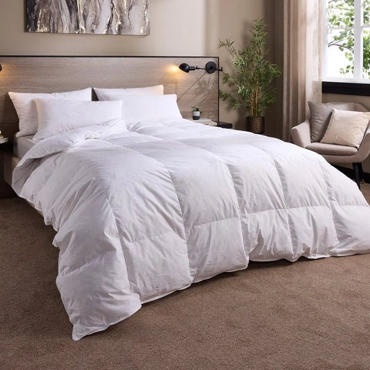White 10.5 tog oriental hollowfibre duvet for cozy and breathable bedding in Lagos, Nigeria
