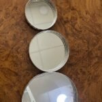 Iron tray with printed glass table decor for living room in Lagos Nigeria