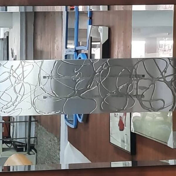 Dual abstract stainless steel metal wall art panels for modern home décor in Lagos, Nigeria