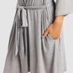 Kimono Bath Robe Bamboo Grey