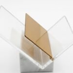 Elegant marble pattern acrylic book stand for luxury desk organization and reading in Lagos, Nigeria