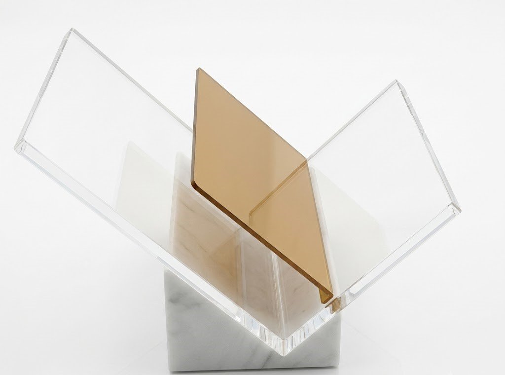Elegant marble pattern acrylic book stand for luxury desk organization and reading in Lagos, Nigeria