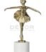 Luxury marble and brass ballerina figurine for elegant shelf and tabletop décor in Lagos, Nigeria