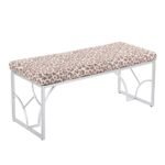Leopard Print Fabric Bed Bench