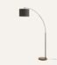 Arc floor lamp with black ribbon shade modern curved standing light for living room Lagos Nigeria