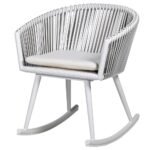 White Woven Rocking Chair