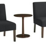 3Pc Bistro Set Black Color Accent Chair/Table